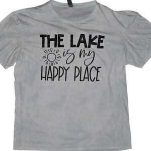 Gildan The Lake Is My Happy Place Tie Dye T-shirt Women's Size XL